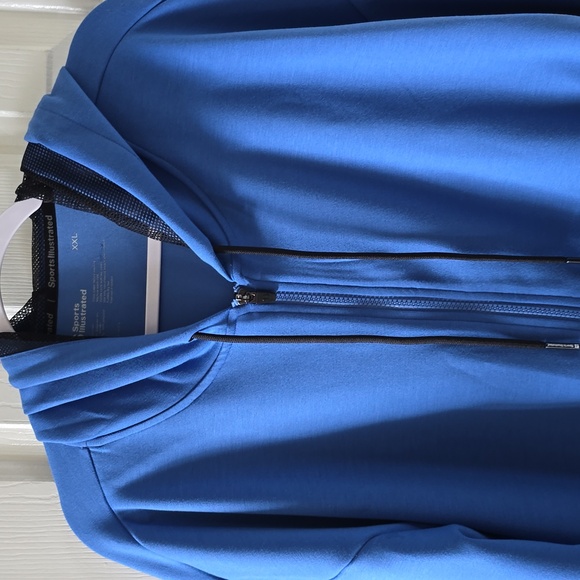 SPORTS ILLUSTRATED WOMEN'S PLUS SIZE BLUE ZIPPERED HOODED JACKET SIZE XXL - Picture 1 of 13